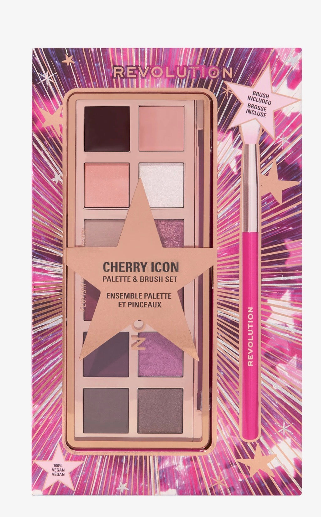Revolution Cherry Icon Shadow Palette and Brush Set